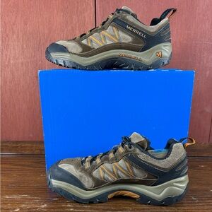 Merrell Moab 3 Mens Hiking Shoes Sz 9.5 Walnut Brown Trail Outdoor Vibram